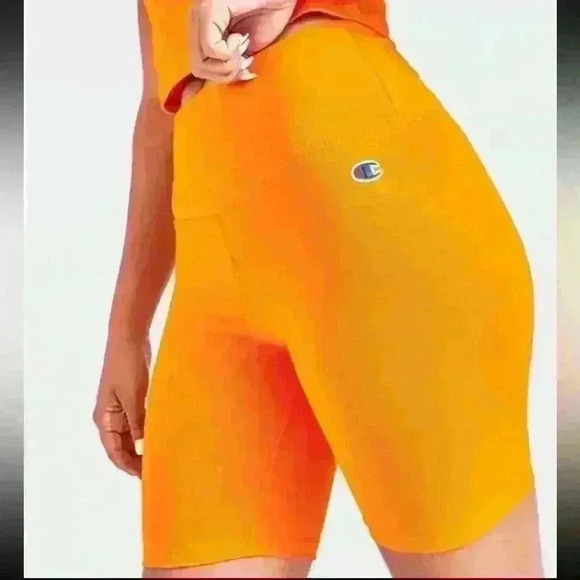 Champion Pants - NWT Orange Biker Shorts Size S